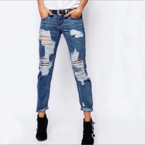 One Teaspoon 29x29 Awesome Baggies Destroyed Distressed Ripped 0640 Jeans blue - Picture 1 of 12